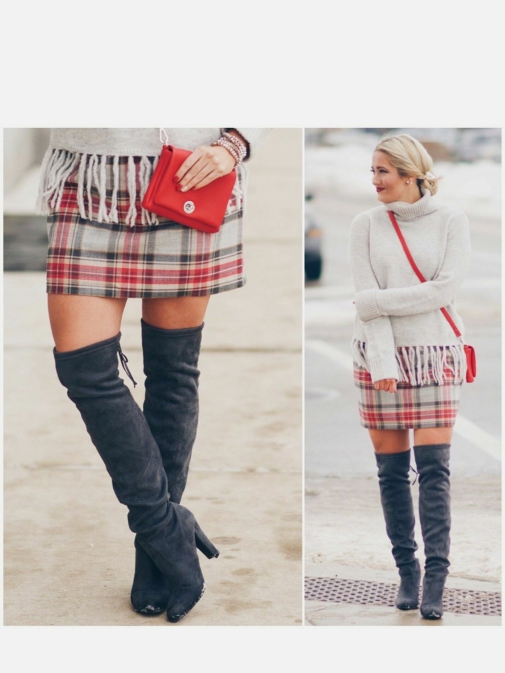 J. Crew Tartan Plaid City Mini Sidewalk Skirt Pull On Wool